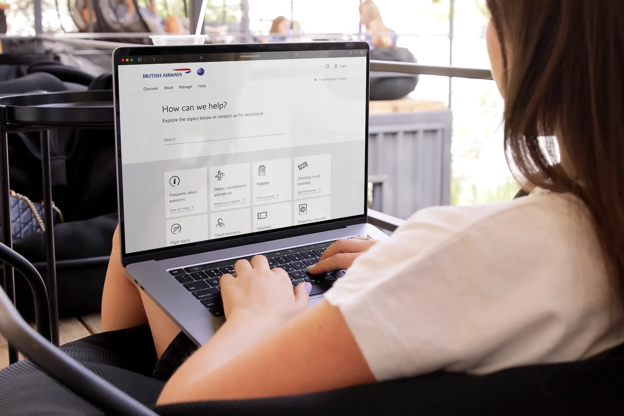 The implemented tile grid structure on the BA.com Help Centre
